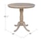 International Concepts Round 36 in Round Top Pedestal Table, 34.9 inH, Washed Gray Taupe, 36 W, 36 L, 35.1 in H, Wood K09-36RT-6B - alternate 3